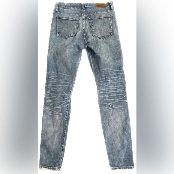 MADEWELL 9" High Rise Skinny Jeans Rip and Repair Edition Blue Denim Jeans Sz 27 - Picture 4 of 13